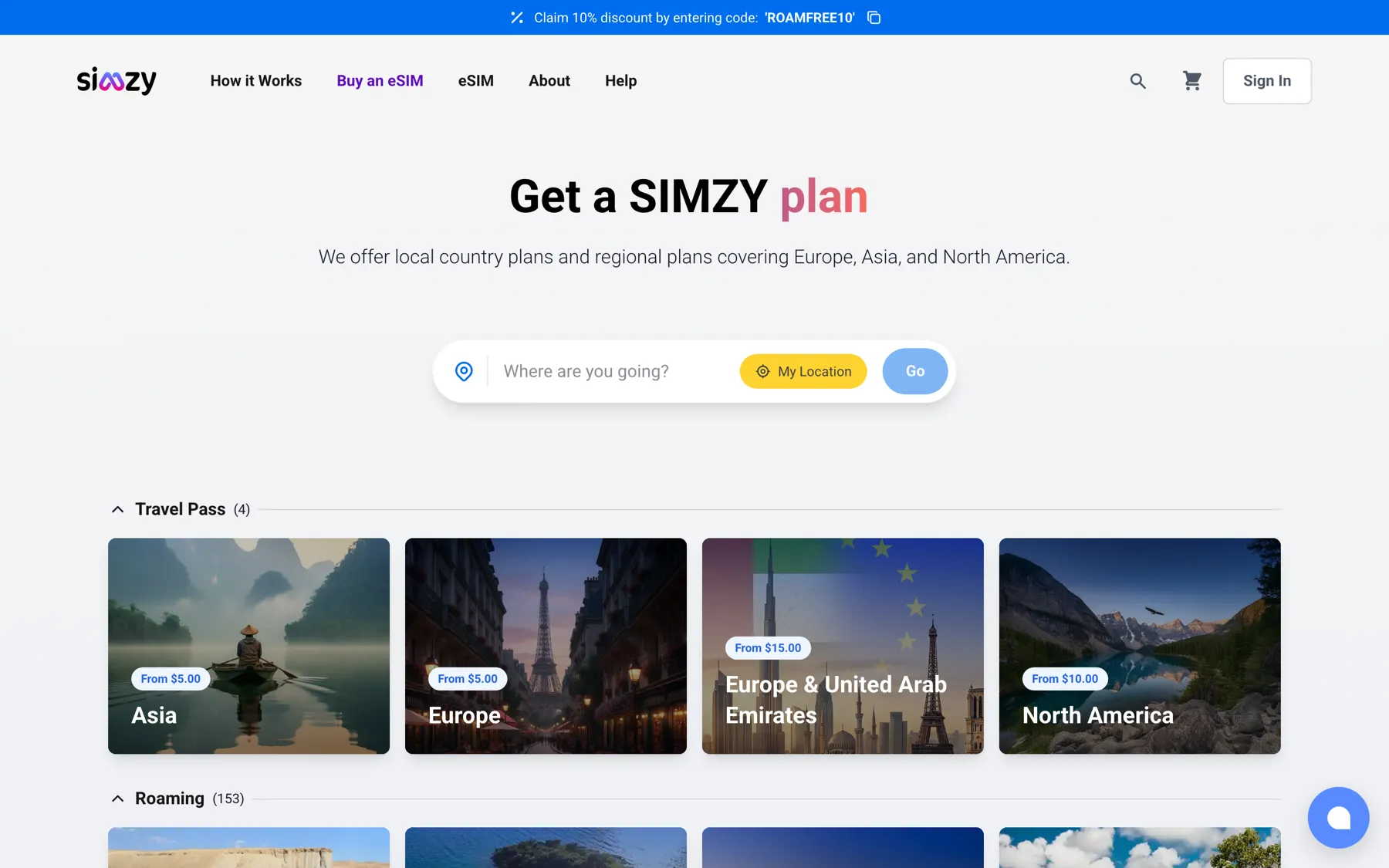 Simzy — live site