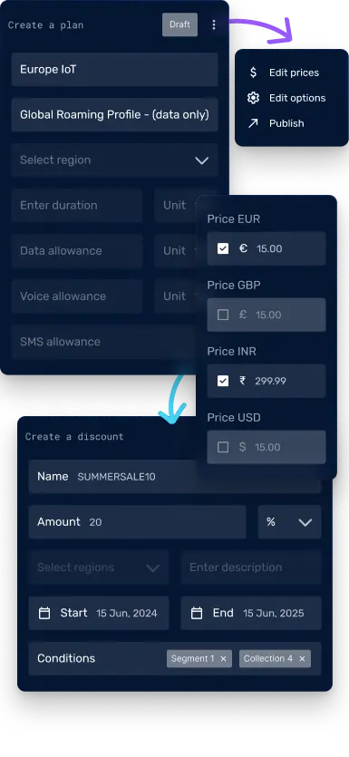 Mindszi Platform - Create plan mobile